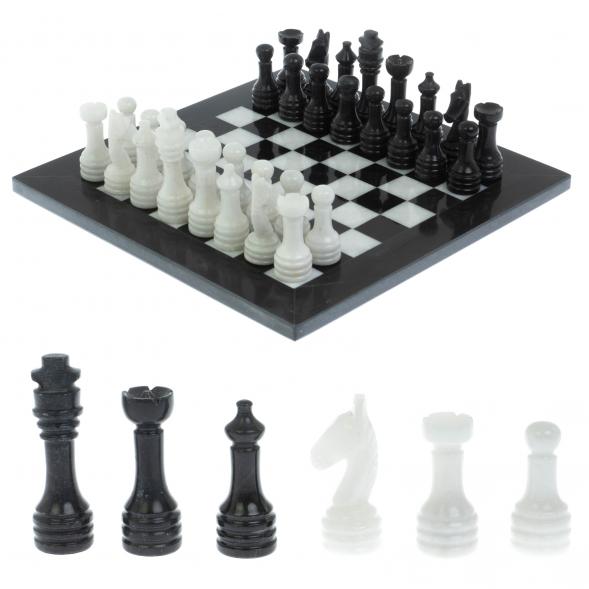 Каменные шахматы &amp;quot;Узоры&amp;quot; мрамор доска 25х25 см 121651