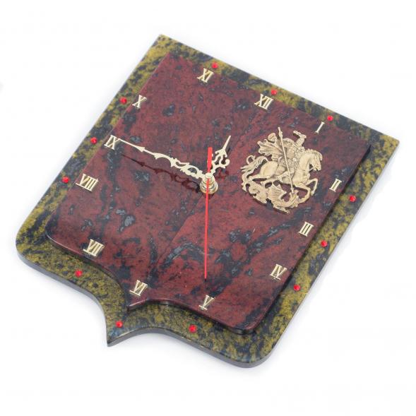 Настенные часы &amp;quot;Герб&amp;quot; бронза змеевик 117235