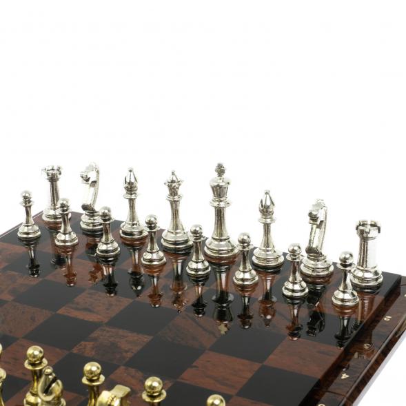 Шахматы &amp;quot;Стаунтон&amp;quot; доска из обсидиана 40х40 см 128354