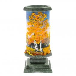 Ваза "Осень" из змеевика 8х8х17,5 см