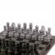 Шахматы с гравировкой &amp;quot;Турнирные&amp;quot; доска 38х38 см серый мрамор, змеевик 125334