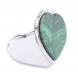Зеркальце из малахита &amp;quot;Сердце&amp;quot; двухстороннее цвет серебро 121270