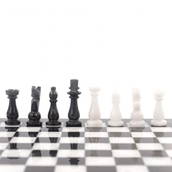 Настольные шахматы &amp;quot;Классические&amp;quot; камень мрамор 25х25 см 121653