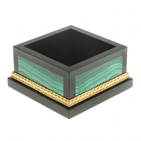 Лоток для скрепок камень малахит 123318