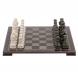 Шахматы с гравировкой &amp;quot;Турнирные&amp;quot; доска 38х38 см белый мрамор, змеевик 125335