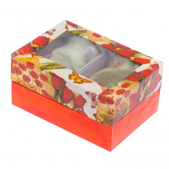 Набор стаканов из оникса 210 мл 7,5х7,5х9 см 2 шт в коробке (3х4) 125651