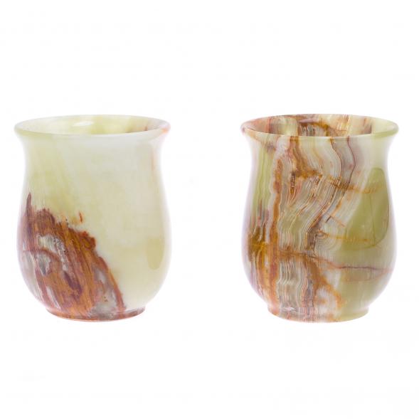 Набор стаканов из оникса 210 мл 7,5х7,5х9 см 2 шт в коробке (3х4) 125651