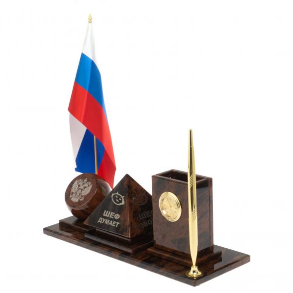 Настольный набор &amp;quot;Шефик&amp;quot; из обсидиана 126855