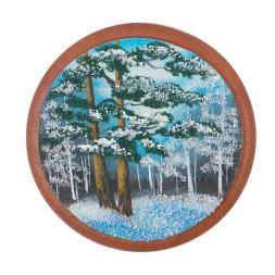Магнит с рисунком на мдф "Зима"