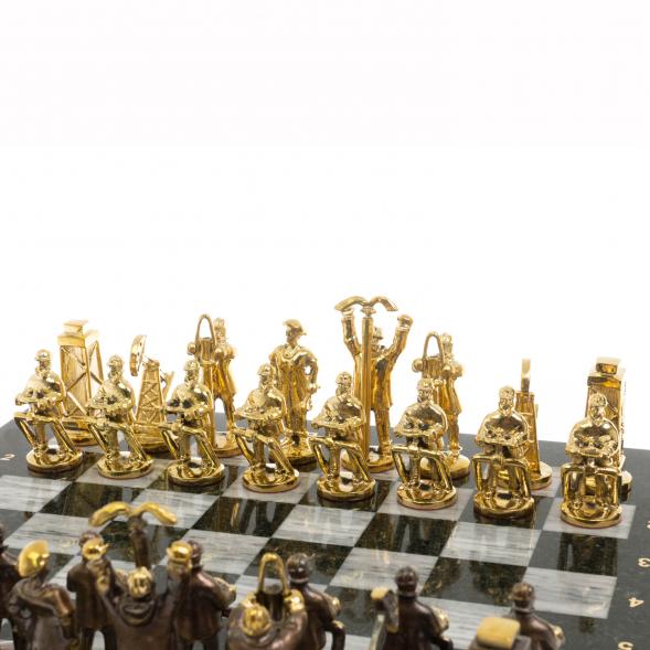 Шахматы подарочные &amp;quot;Нефтяники&amp;quot; 44х44 см серый мрамор 127411