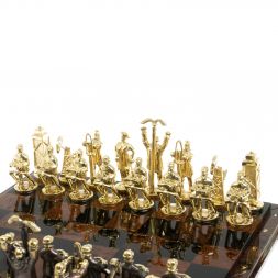 Шахматы &amp;quot;Нефтяники&amp;quot; фигуры бронза доска 40х40 см из обсидиана