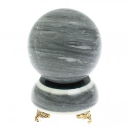 Шар 9,5 см на подставке из серого мрамора 9,5х9,5х14 см