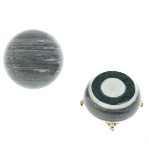 Шар 9,5 см на подставке из серого мрамора 9,5х9,5х14 см 128954