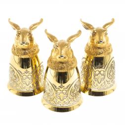 Подарочный набор &amp;quot;Заяц&amp;quot; тарелка и 3 стопки перевертыша Златоуст