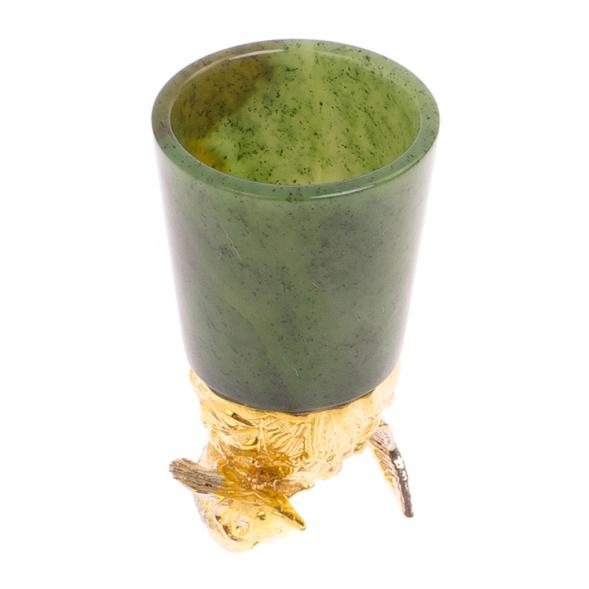 Стопка перевертыш &amp;quot;Осетр&amp;quot; нефрит бронза Златоуст 125336