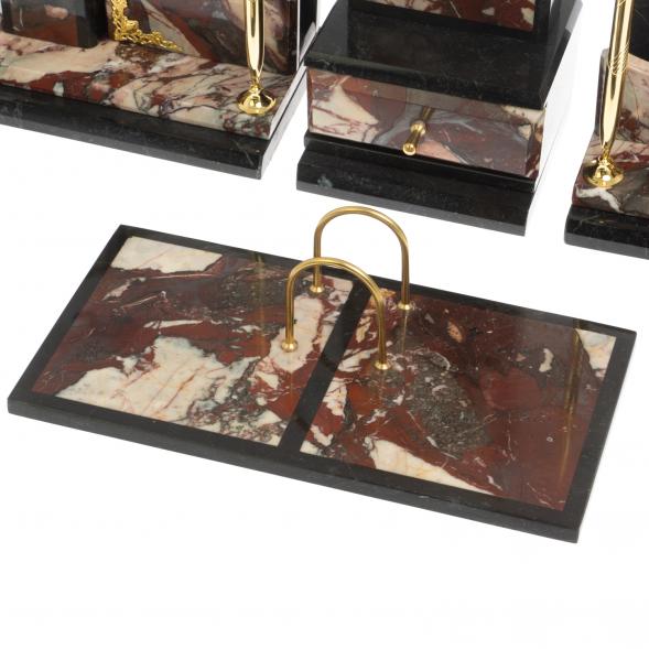 Настольный набор &amp;quot;Горный орел&amp;quot; из камня креноид 127095