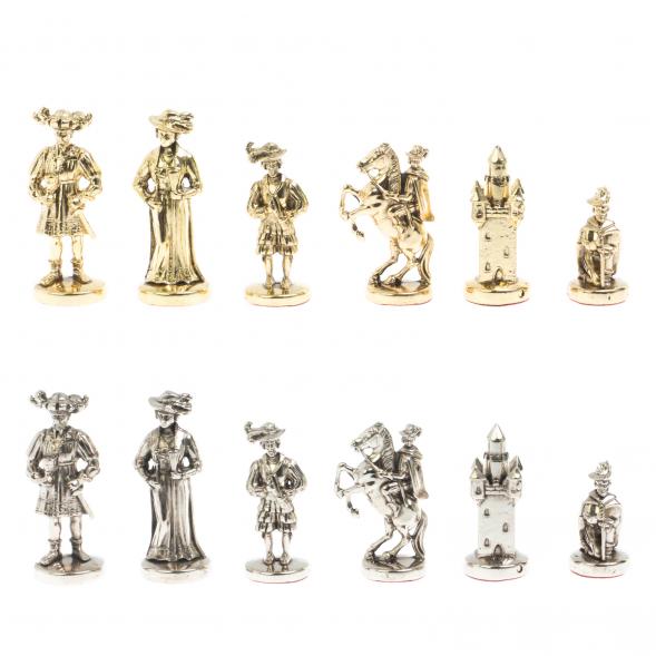 Шахматы &amp;quot;Средневековье&amp;quot;  доска 40х40 см из обсидиана 128357