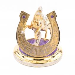 Сувенир "Подкова на счастье" чароит