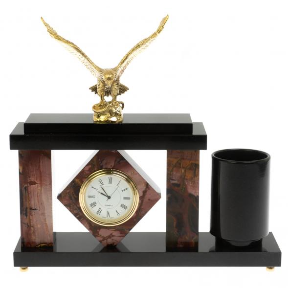 Настольный мини- набор &amp;quot;Орел&amp;quot; из яшмы 129533