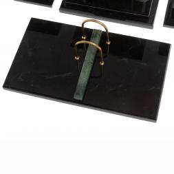 Настольный набор &amp;quot;Лев&amp;quot; из офиокальцита