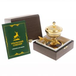 Икорница &amp;quot;Стерлядка&amp;quot; из яшмы Златоуст