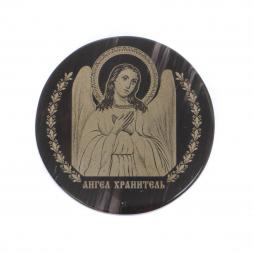 Оберег в машину "Ангел Хранитель" обсидиан черный 47 мм