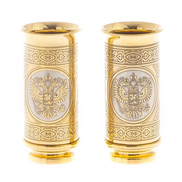 Набор 2 стопки &amp;quot;Герб РФ&amp;quot; Златоуст 122272