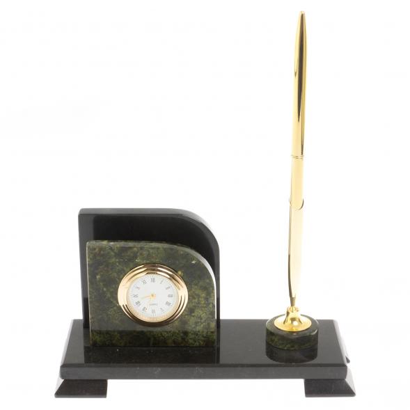 Письменный мини-набор из камня змеевик 113227