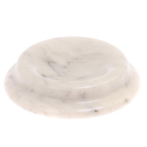 Подставка под шар из белого мрамора круглая 8х8х2 см 126099