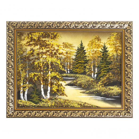 Картина &amp;quot;Осенняя ночь&amp;quot; багет 36х46 см, каменная крошка 112461