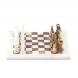 Шахматы из камня &amp;quot;Школьные&amp;quot; камень оникс мрамор 25х25 см 121657