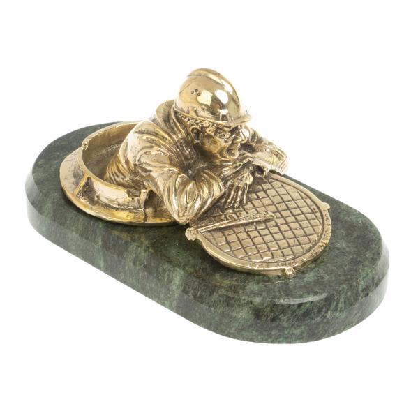 Статуэтка из бронзы &amp;quot;Сантехник&amp;quot; змеевик 19,5х10х9 см 126857