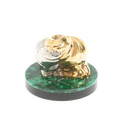 Статуэтка "Пара бегемотов" малахит