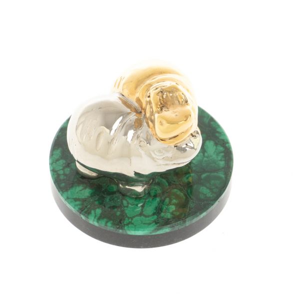 Статуэтка &amp;quot;Пара бегемотов&amp;quot; малахит 127255