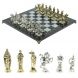 Шахматы &amp;quot;Рыцари крестоносцы&amp;quot; 44х44 см из змеевика и серого мрамора 128280