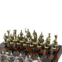 Шахматы &amp;quot;Римские войны&amp;quot; доска 40х40 см из обсидиана