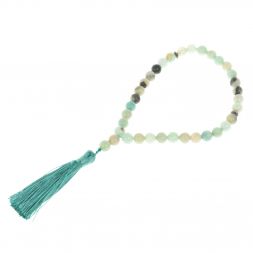 Четки из камня амазонит круглые 35 бусин