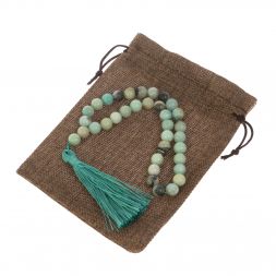 Четки из камня амазонит круглые 35 бусин