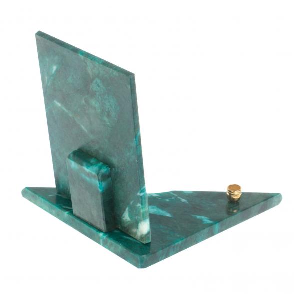 Икона с подсвечником Святой Сергий Радонежский средняя из змеевика 12х12х13 см 119144