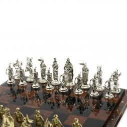 Шахматы &amp;quot;Рыцари крестоносцы&amp;quot; доска 40х40 см из обсидиана