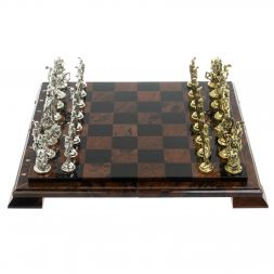 Шахматы &amp;quot;Рыцари крестоносцы&amp;quot; доска 40х40 см из обсидиана