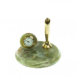 Письменный прибор с часами из оникса (4)