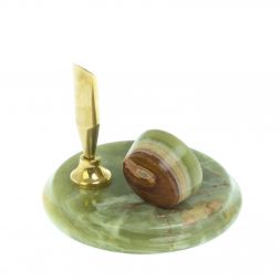 Письменный прибор с часами из оникса (4)