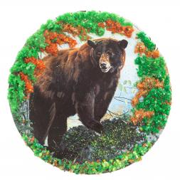 Магнит с рисунком &amp;quot;Медведь&amp;quot; змеевик