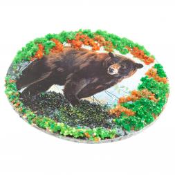 Магнит с рисунком &amp;quot;Медведь&amp;quot; змеевик