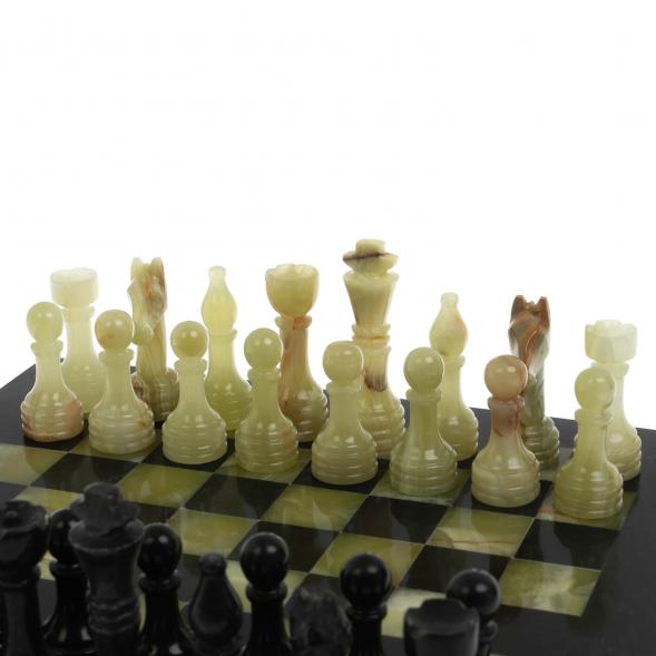 Настольные шахматы из оникса &amp;quot;Поединок&amp;quot; доска 30х30 см 121659