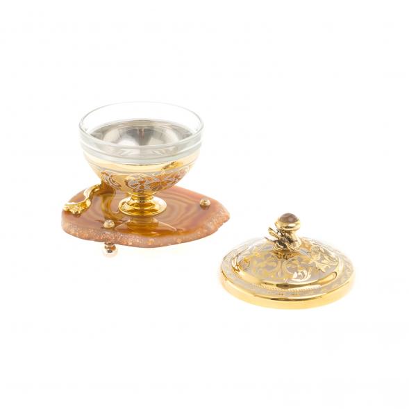 Медовница &amp;quot;Пчелки&amp;quot; камень агат Златоуст 123324