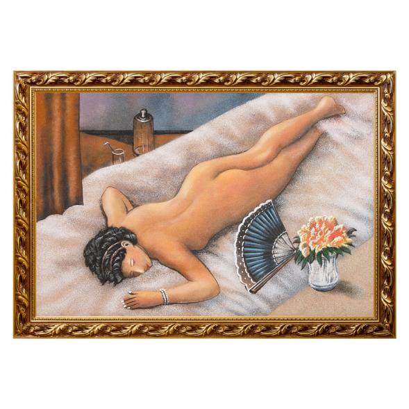 Картина &amp;quot;Спящая девушка&amp;quot; багет 46х66 см, каменная крошка 111598