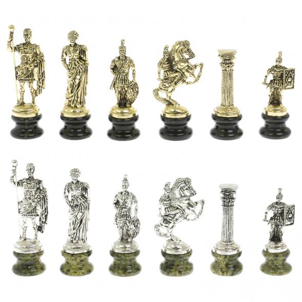 Шахматы &amp;quot;Римские войны&amp;quot; на подставках доска 44х44 из змеевика 128514