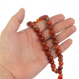 Четки из камня полосатый сердолик 35 бусин